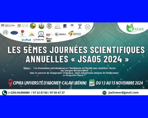 Journées scientifiques annuelles du réseau sous-régional de recherches en énergies renouvelables